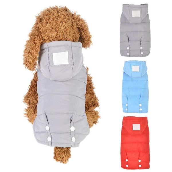 

dog apparel pet dogs thickened down coat cotton warm costume puppy chihuahua pets clothing padded hoodie