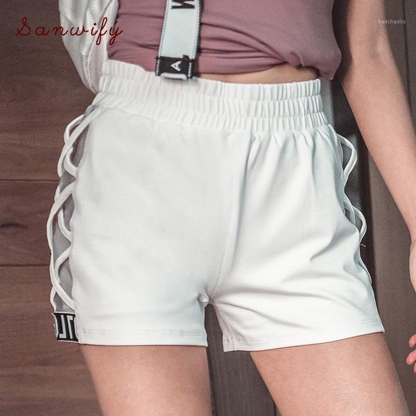 

yoga outfits sports shorts women's light double-layer running fitness quick-drying training pants pants1, White;red