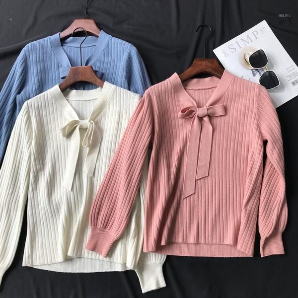 

women sweater soft waxy delicate elegant temperament streamer wool cashmere loose lantern sleeve knit sweater women1, White;black