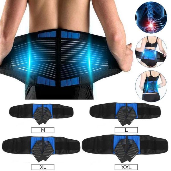 

waist support lumbar brace fashion breathable mesh protection lower back belt for pain relief gym sports accessories, Black;gray