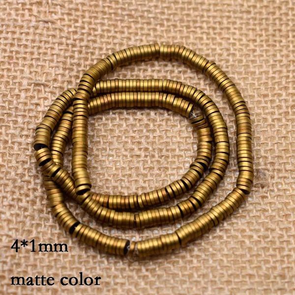 

yanqi 3 / 4mmnatural каменный диск формы гематитных бусин с круглыми круглыми шариками для ювелирных изделий, делающих diy браслет 15 "без м