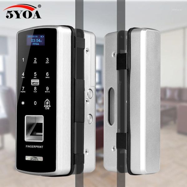 

fingerprint access control glass lock digital electronic door for home anti-theft intelligent password standalone opener smart1