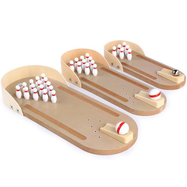 

2020 new product board game wooden mini tablebowling toy basketball stands sandbag indoor parent-child stress relief toy