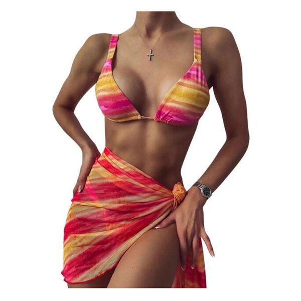 

buy one,get one ale womens split swimsuit snake triangle cup leopard print bikini diamond strap swimwear three-piece set