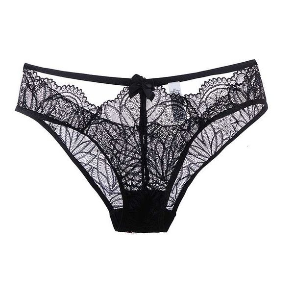 

french transparent underwear women floral lace briefs seamless panty solid fashion hollow out panties for ladies lingerie, Black;white