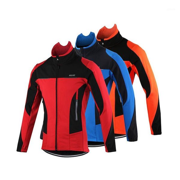 

outdoor jackets&hoodies outedoor winter cycling jacket long sleeve jersey thermal fleece clothing keep warm running jackets1, Blue;black