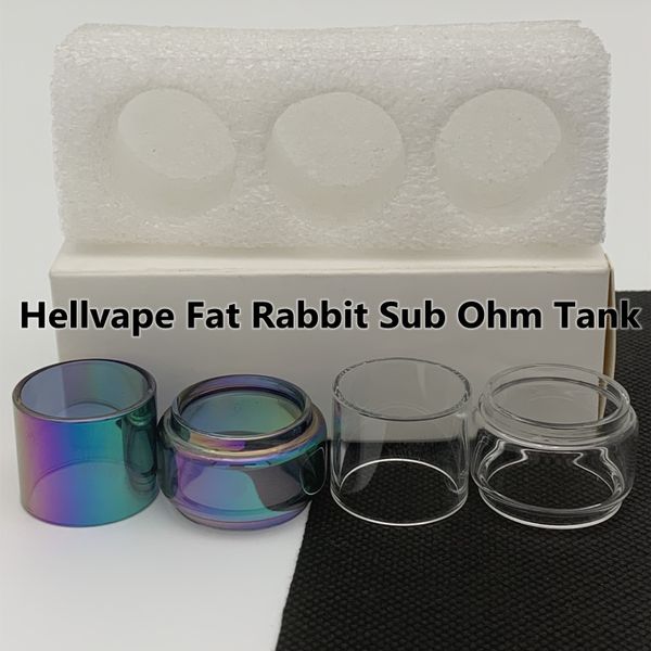 Yağ Tavşan Alt Ohm Çanta Normal 2ml Ampul Tüpü 4.5ml Şeffaf Gökkuşağı Yedek Cam Tüp Kabarcığı Fatboy 3pcs/Kutu Perakende Paketi