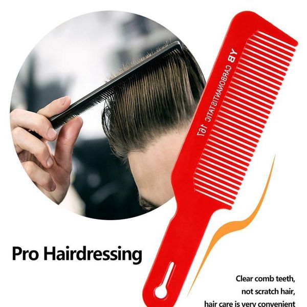 

pro hairdressing comb anti-static clear teeth hair cutting flat head comb haircut brush salon hair care styl jllvbx, Silver