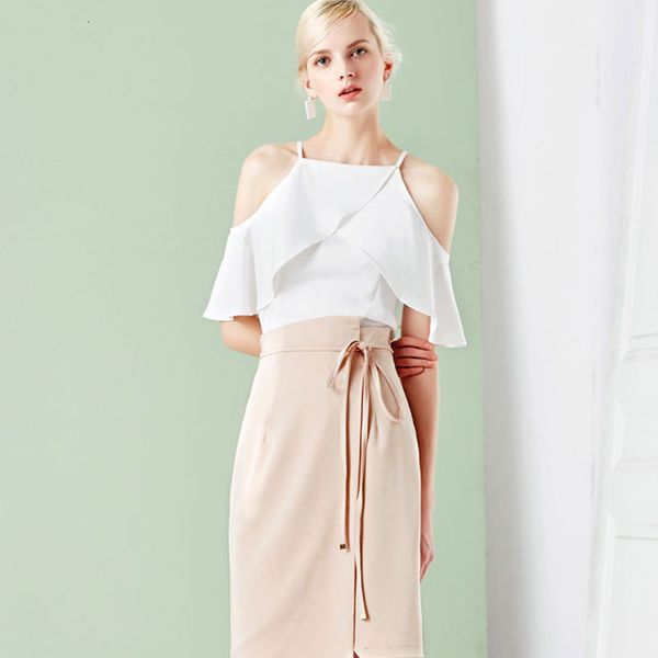 

2021 new mode chiffon plied female shirt with no handles short sleeve elegant plus size t shirts mujer office lady clothes cas7, White