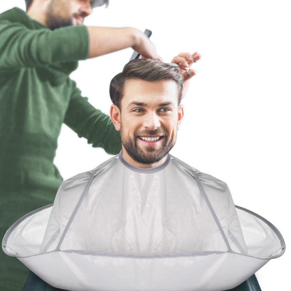 

foldable salon hair cutting cape cloak haircut scarf waterproof perm hair cutting trimming cover umbrella hair wmtpyy, Silver
