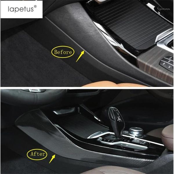 

lapetus accessories for x3 g01 2018 - 2020 middle inside stalls gear shift gearshift box panel molding cover kit trim / abs1