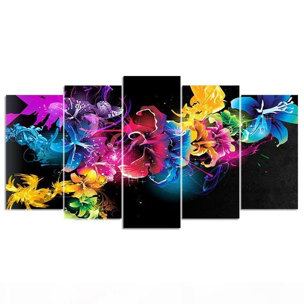 

diamond embroidery 5d diy diamond painting abstract beautiful lily flower rhinestone cross stitch decoration 5 pcs lot tf017