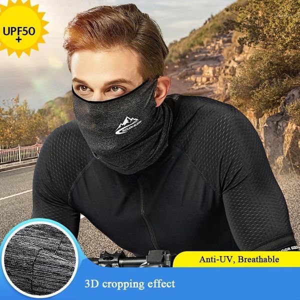 Cachecol de bicicleta ao ar livre Homens Sunscreen Ice Máscara de Máscara Motocicleta Magia Headscarf à prova de vento à prova de poeira e ar-permeável Ciclismo Caps Máscaras