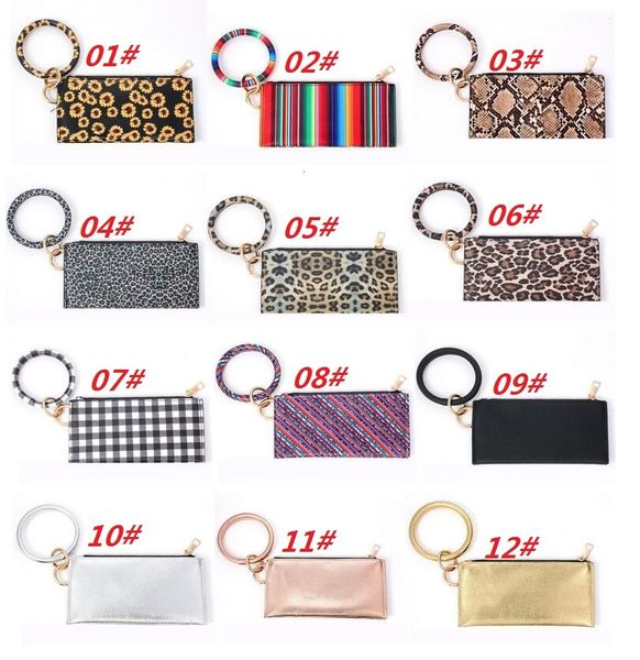 

red pu leather monogrammed clutch wristlet bangle keyring and white black buffalo plaid bracelet keychains baghmkfhmkf, Silver