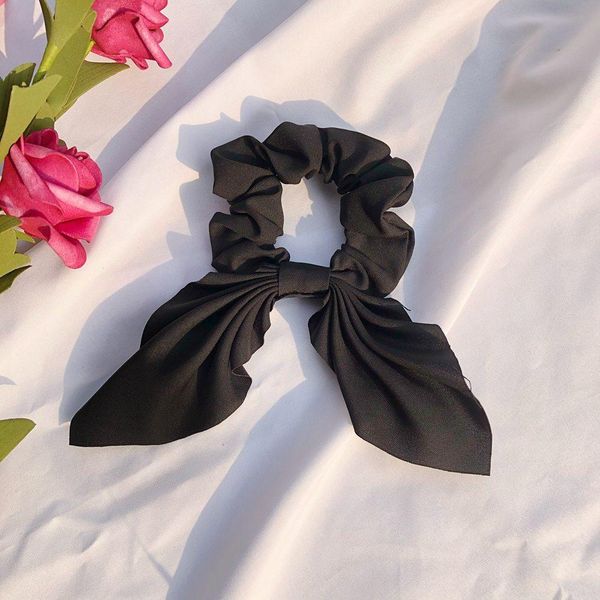 

мода женщины весна летняя свилька оголовье винтаж узел упругие волосы моеги мягкие сплошные девушки прикосновение волосы аксессуары для воло, Slivery;white