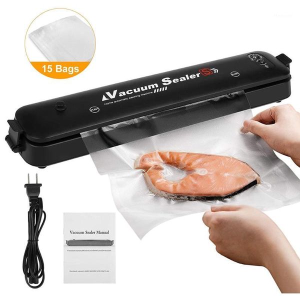 

vacuum food sealing machine household automatic packing sealer 110v/220v home kitchen dry&wet packer with 15pcs bags1