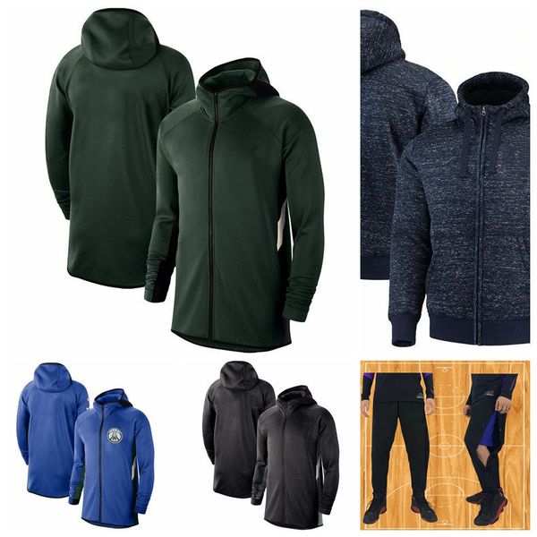 

milwaukee. бакс мужчины showtime jersey therma flex performance full-zip basketball hoodie, Black;red