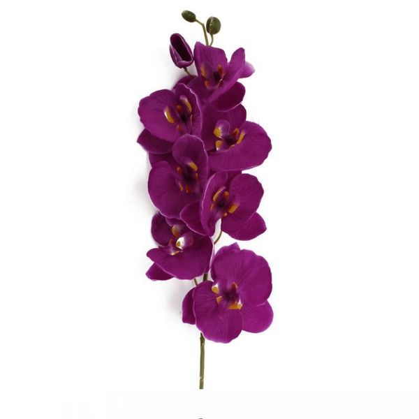 2020 7 Flor Cabeças Simulação Artificial Flor Borboleta Orquídea De Seda Buquê Buquê Phalaenopsis Partido De Casamento Decoração Home