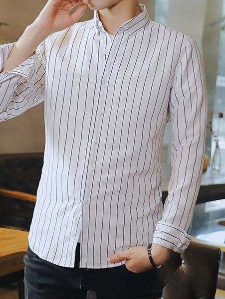 

men striped print shirt q1tz#, White;black