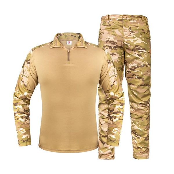 

hunting sets camouflage tactical bdu uniform combat shirt pants suit multicam men's army training clothing camo clothes set