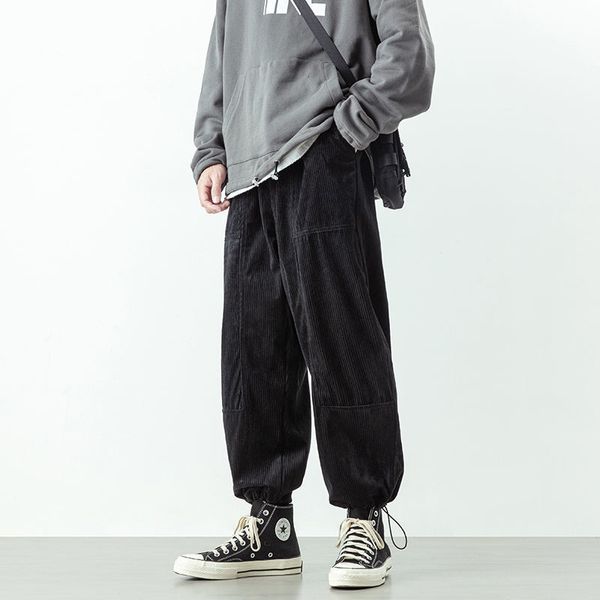 

2021 new masculinas outono-inverno novo fino puro espartilho ps longas soltas personalidade juventude masculino wear u6vy, Black