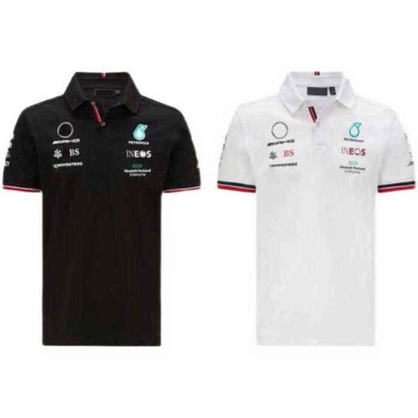 

designer luxury petronas men's t shirts mercedes f1 formula one racing polos women casual short sleeve t-shirts benz polo lewis hamilto, White;black