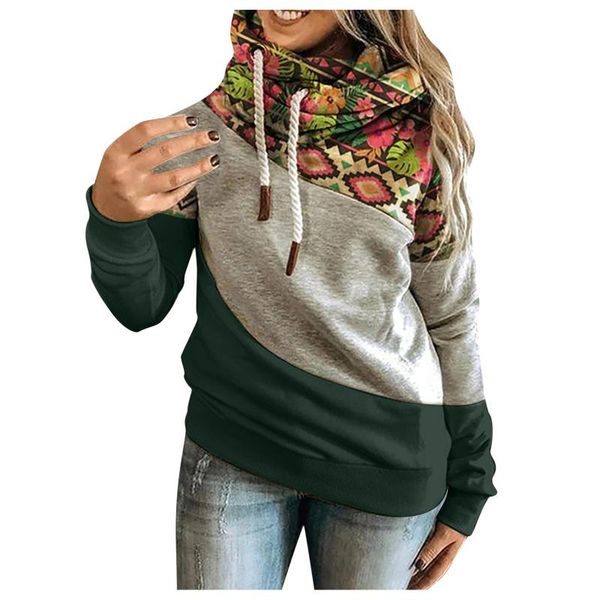 

hoodies sweatshirts hooded women printed pullover long sleeve sweatshirt shirts coat clothing jumper loose fashion soft, Black