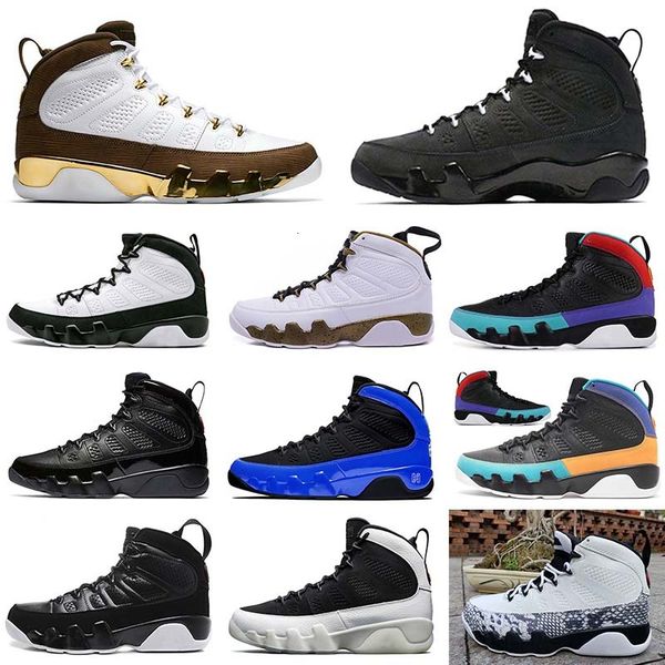 

fashion 9 men basketball shoes 9s dream it do it snakeskin racer blue statue jumpman mop melo black white mens sports trainers sneaker, White;red