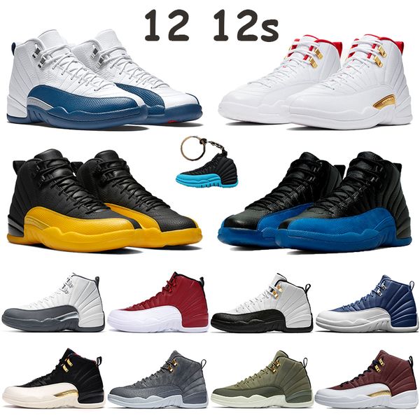 

jumpman 12 12s basketball shoes mens sneakers cny taxi fiba 2019 black royal blue indigo university gold white dark grey me