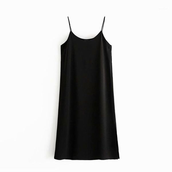 

women summer long dress 2020 new fashion home clothing female spaghetti strap dresses1, Black;gray