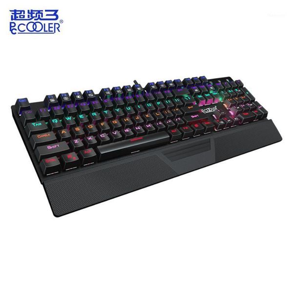 

keyboards gi-kb802 mechanical keyboard anti-ghosting high-end blue axis game dedicated rgb backlight for professional players1