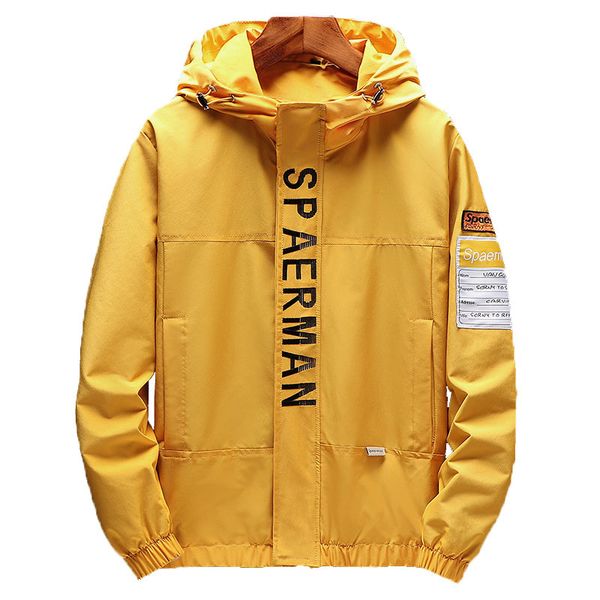 

winter hooded bomber men's jacket black steetwear coats jackets man zipper men clothing 2020 fashion embroidery spaermen, Black;brown