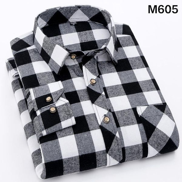 

men flannel plaid shirt cotton 2020 spring autumn casual long sleeve shirt soft comfort slim fit styles brand man clothes shirts1, White;black