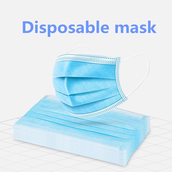 

non woven protection disposable 3 layers anti-dust face masks ear loop mouth mask adults