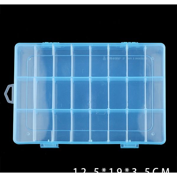 

wlyees rectangle 24 grids plastic storage jewelry box transparent compartment storage case for jewelry beads container boxes bbykfh lg2010