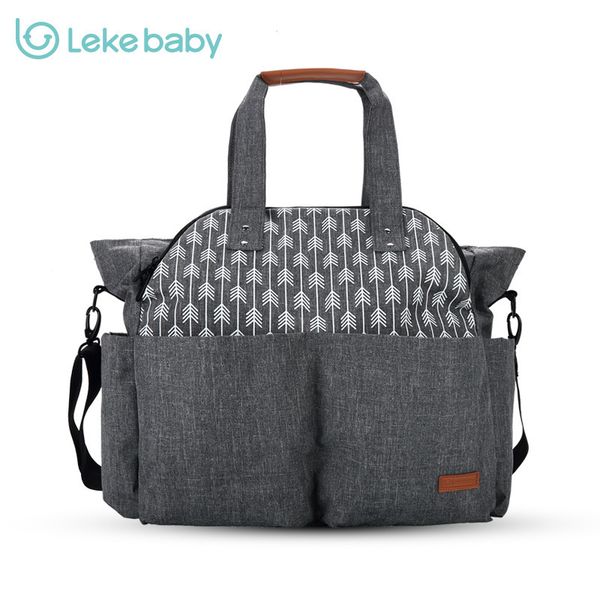 Lekebaby Mummia Maternità Pannolino Grande Zaino da viaggio per allattamento Designer Passeggino Cura del bambino Borsa per il cambio del pannolino LJ201013