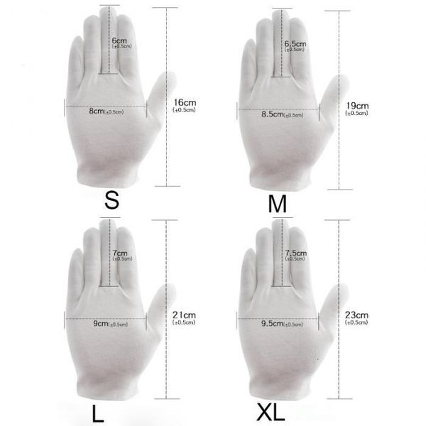 

pairs of cotton sweat white 12 soft gloves clothing accessories processing work hand gloves