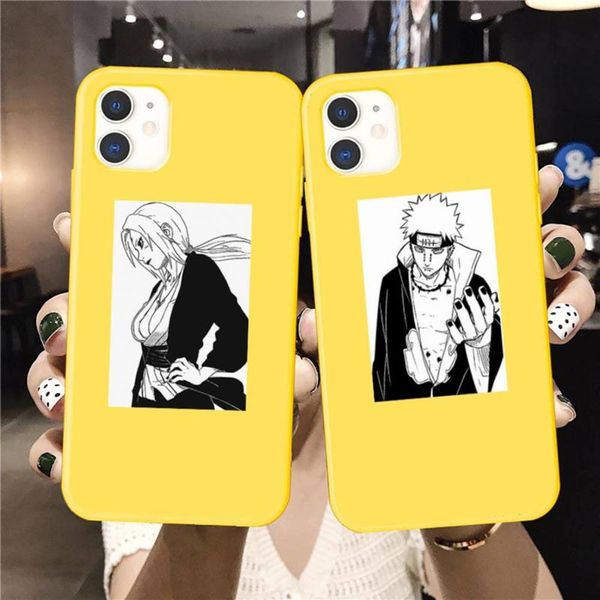 

naruto digned phone case, black, simple, caramel, suitable for def 11, 12 pro, xs, max, 8, 7, 6, 6s plus, x