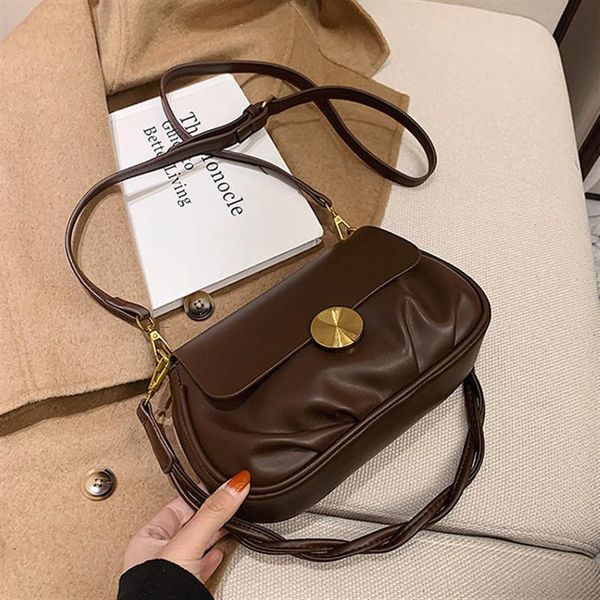 

shoulder bags niche design high-end women bag winter fashion retro messenger square underarm dual-use width: 25cm