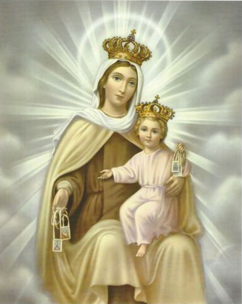 

католические картины богоматериалы нашей леди горы кармель детский детский иисус с лопаточным домом украшения маслом картина на холсте насте