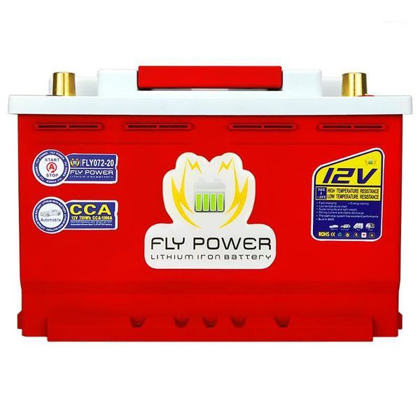 

flyl072-20 12v 720wh cca1300a lifepo4 battery for car lithium iron battery for bms car engine starter with balanced bms1