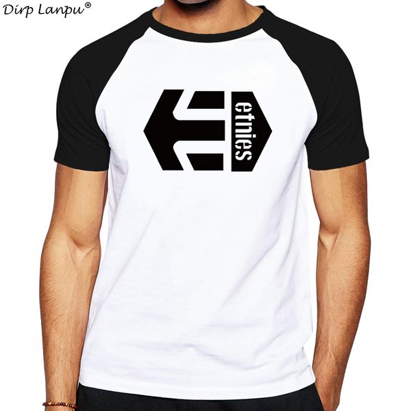 

2020 new solid color etnies t shirt mens black and white 100% cotton t-shirts summer tee boy tshirt, White;black