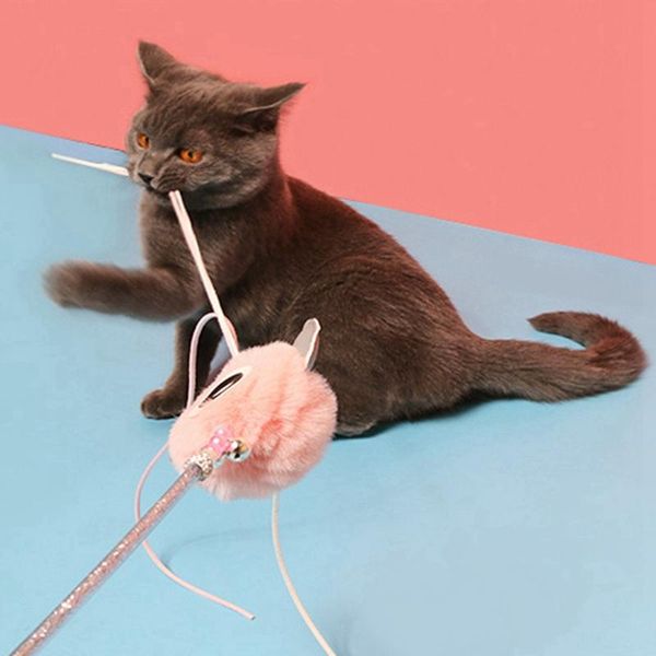 

cat toys cute funny tassel teaser wand pet for cats interactive stick kitten supplies
