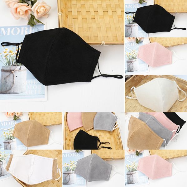 

dhl shipping fashion cotton face breathable dustproof mouth cover winter protective mask washable reusable cycling masks oydl5, Black