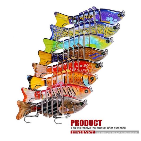 

10cm 15.61g fishing lure plastic hard lure multi-section fish bionic bait hs033 carp striped bass pesca fishing tackle bbyldc