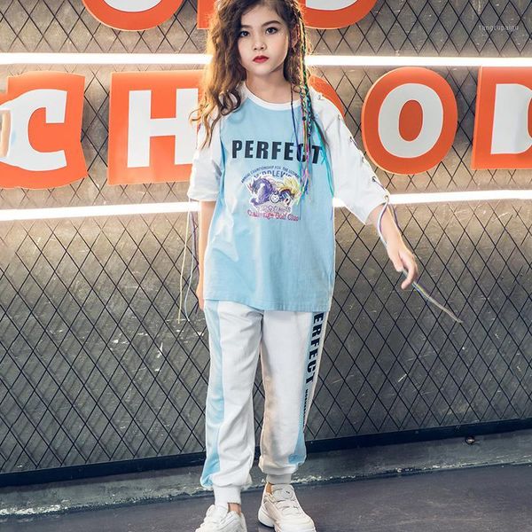 

fashion children jazz dance clothing girls street dance hip hop costumes kids performance party clothes stage set dwy20141, Black;red