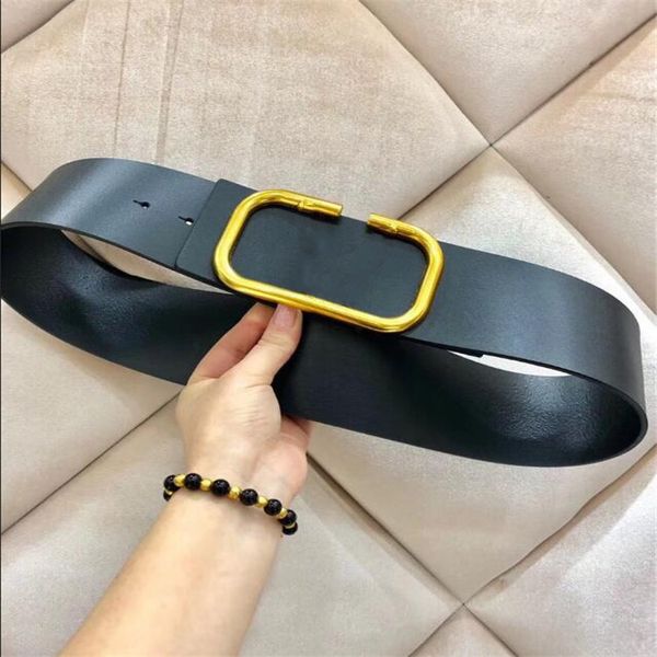 

2021 7cm new fashion belts for women big buckle belt fashion womens genuine leather belts wholesale ing, Black;brown