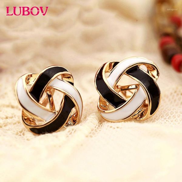 

stud 3colors fashion novel jewelry color stripe earrings for women trendy brincos pequenos earrings1, Golden;silver