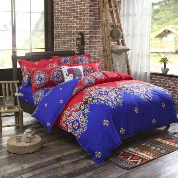 

recommend bedding duvet set cover - 4 piece suit(1 duvet cover + 1 bed sheet + 2 pillowcase) patchwork bedspread