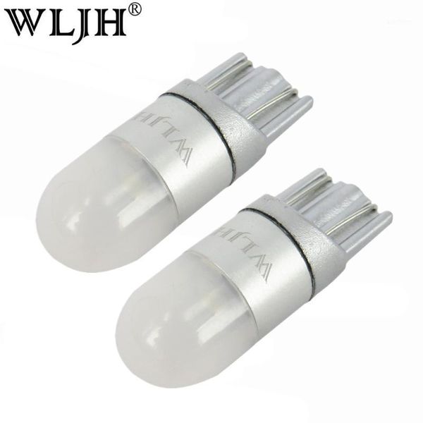 

wljh 2x 6000k white car light t10 w5w led wedge bulb 3030 1smd auto dome reading parking lights sidemarker sidelight lamp bulbs1